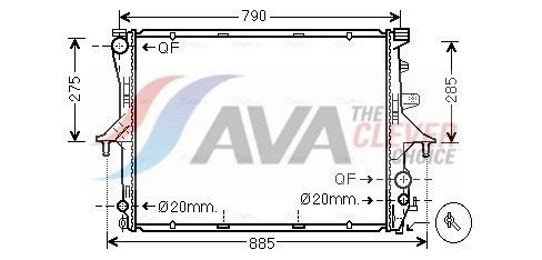 VN2198 AVA Radiador de esfriamento de motor
